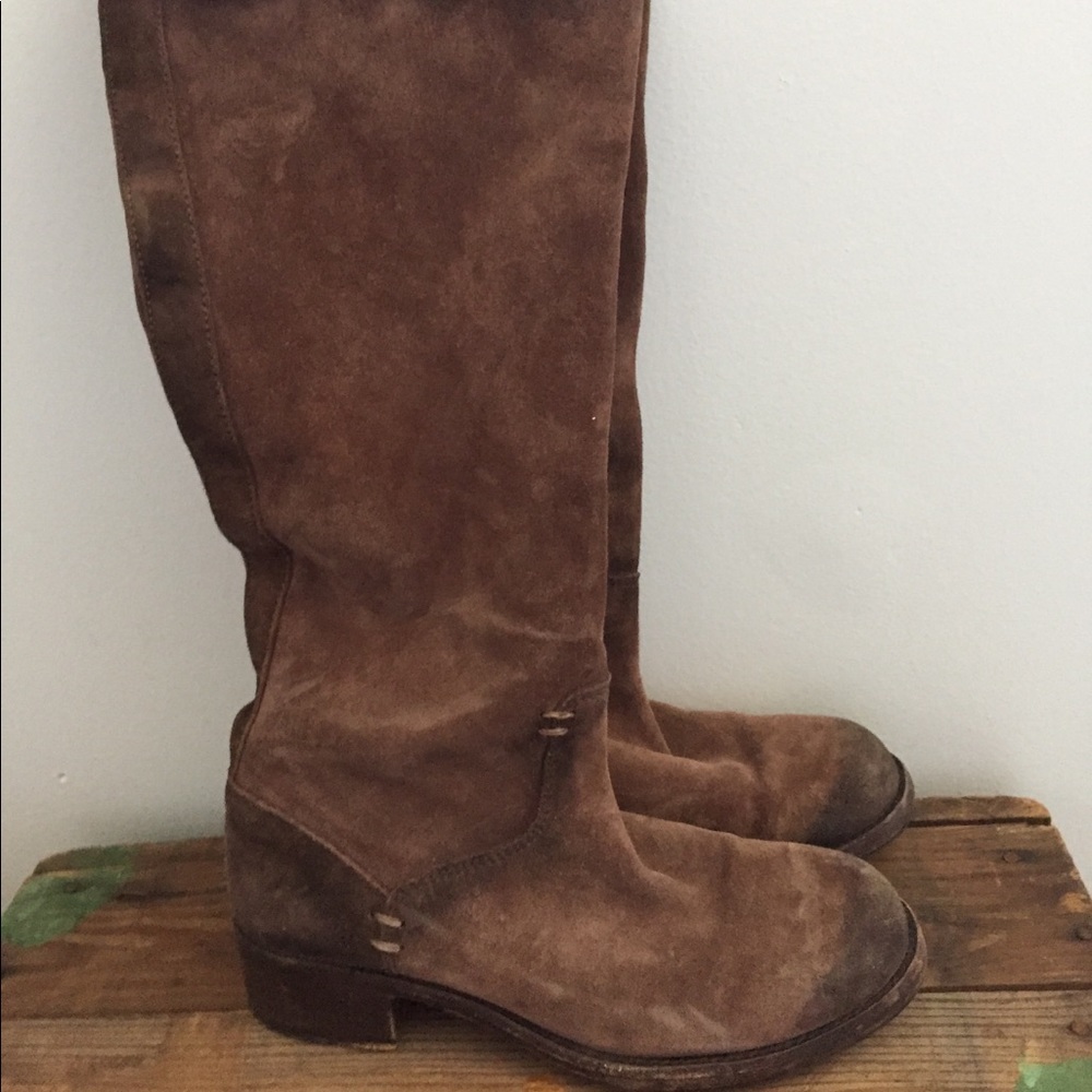 Frye brown suede boots